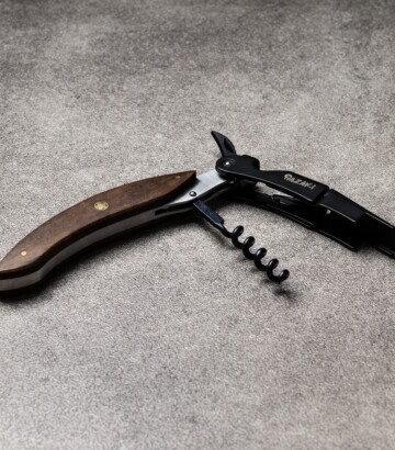 Walnut Wine Corkscrew with Titanium Finish