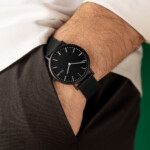 Solar Watch SOLIOS - Black dial & Black Mesh